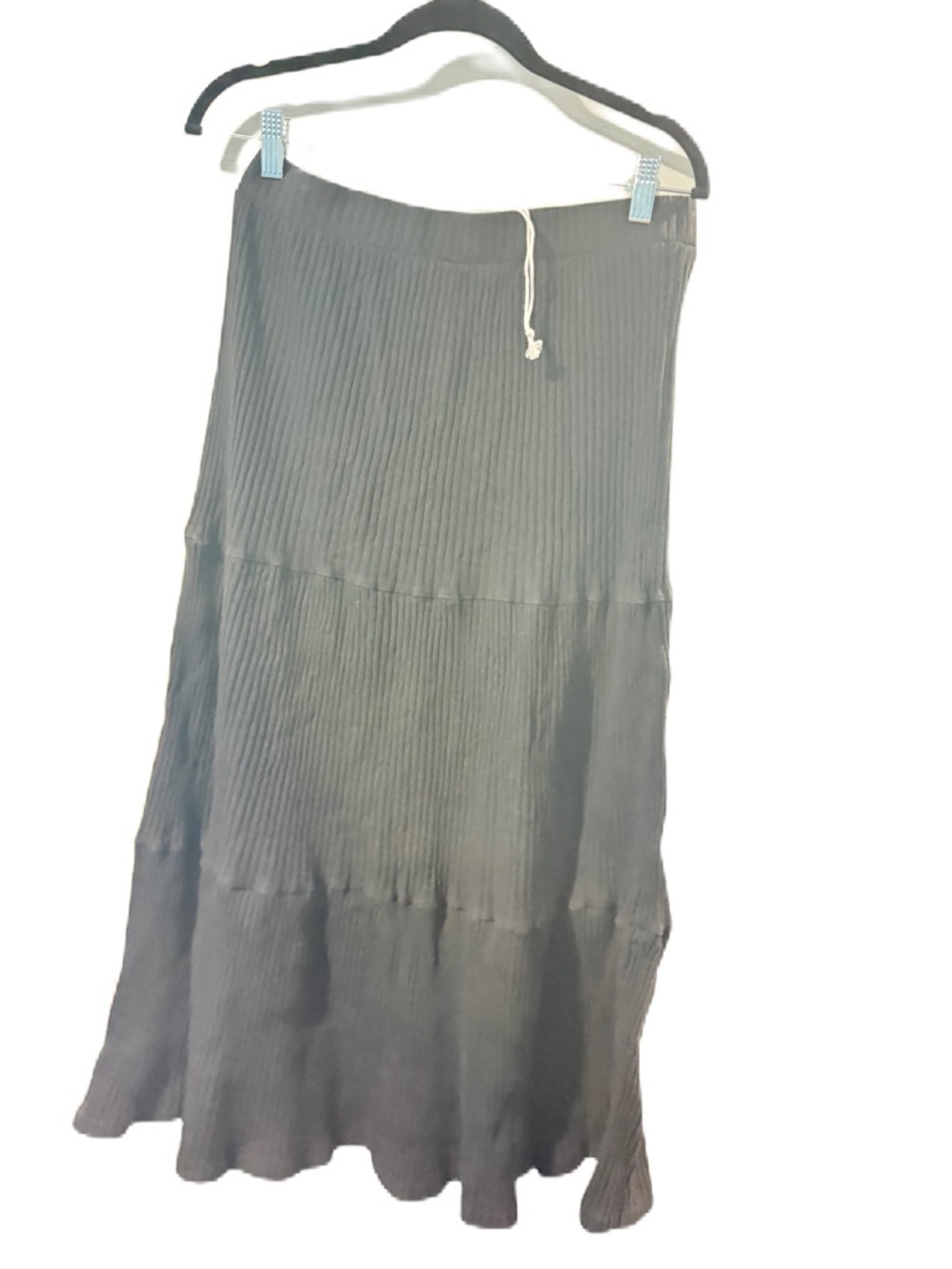 Since 2005 xl Tiered Ribbed Maxi Skirt - Black nwot